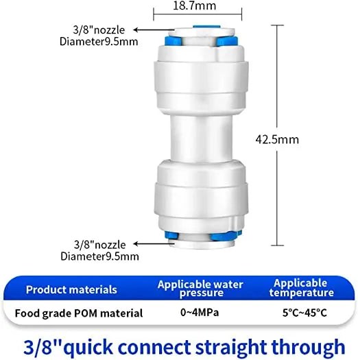 Water Tubing to Connect Quick Connect Fitting Hose Pipe RO Water Reverse Osmosis System Water Tube Fitting 1/4" 3/8" Tube OD Quake