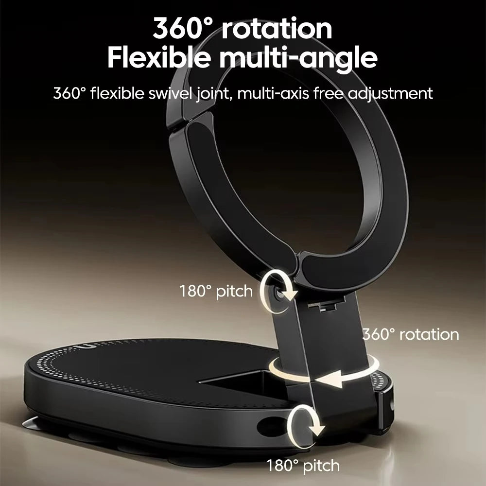 Suction Mount Magnetic Phone Holder Rotatable Wall Mountable Magnetic Stand Adjustable Portable Cell Phone Holder Quake