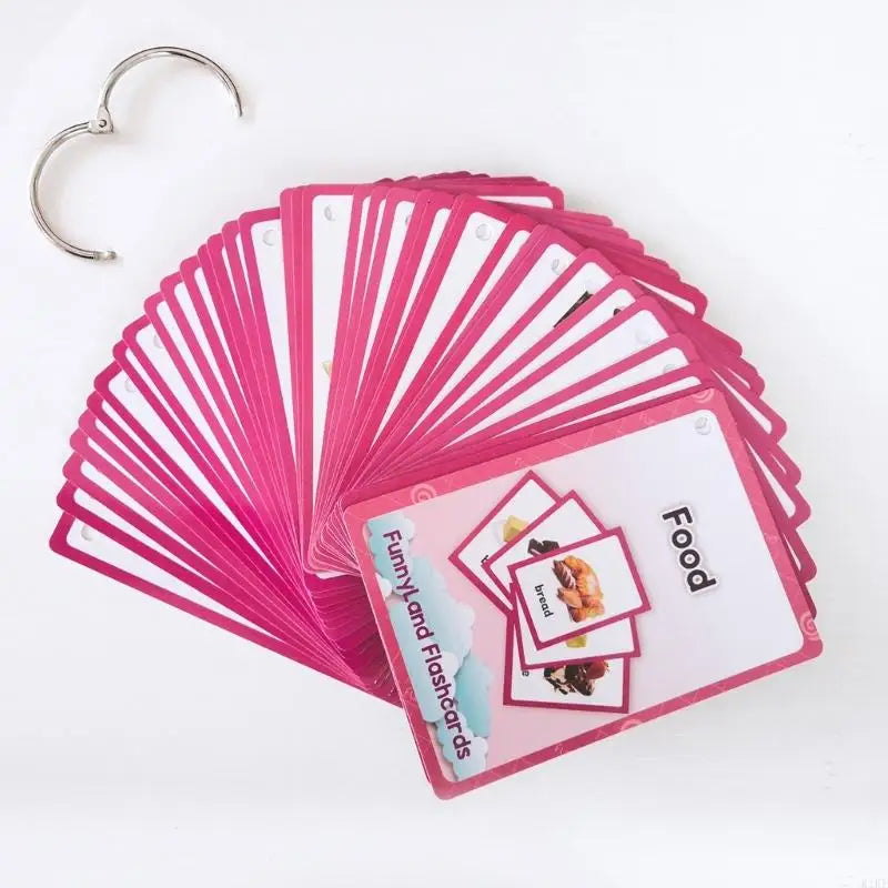 Picture Word Flash Cards Set Kids Early Learning Vocabulary Card For Children Language Teaching Classroom K1KF Quake