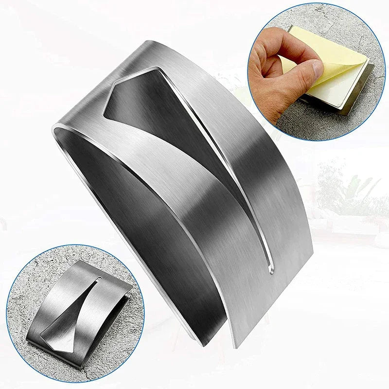 1PC Stainless Steel Towel Holder Hook Self Adhesive Clip Bathroom Cloth Hanger Household Wall Mounted Towel Rack Storage Quake