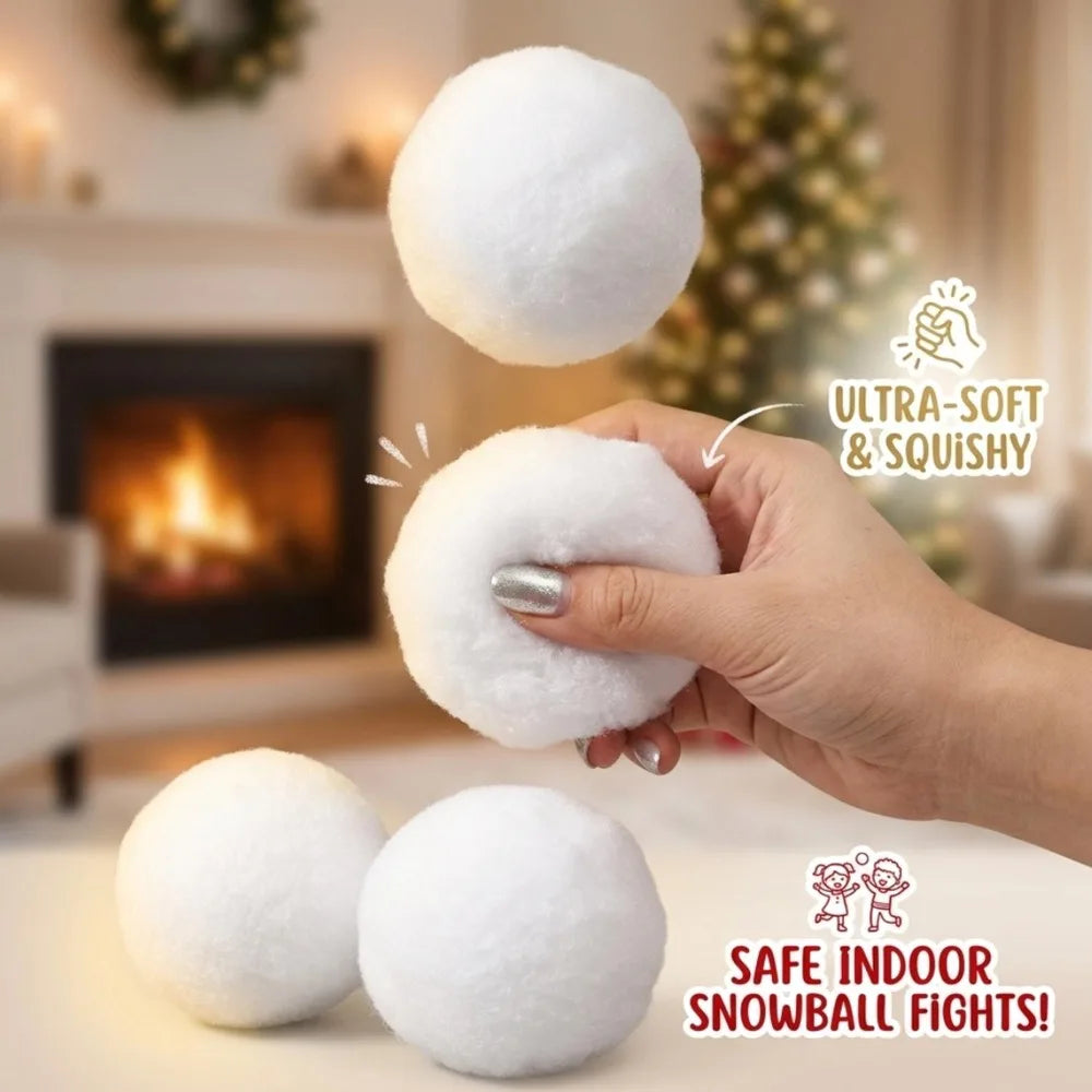7cm White Christmas Plush Snowball Realistic Fake Snow Balls Xmas Tree DIY Ornament Christmas Holiday Party Home Decor Supplies Quake