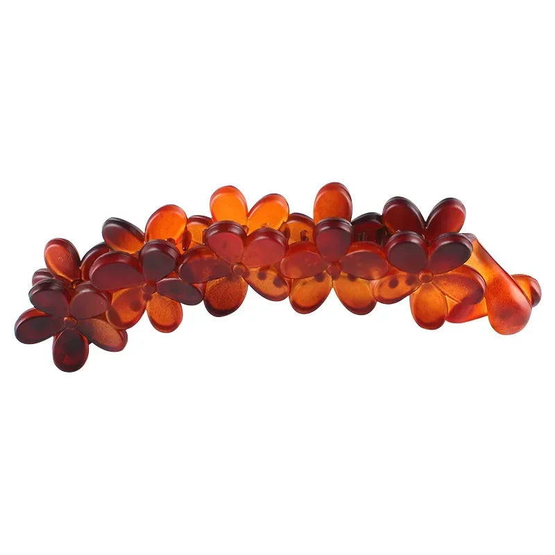 Vintage Flower Hair Claw Women Girl Banana Hairpin Ponytail Hair Clip Clamp Sweet Cute Hair Accessories Korean Styling Crab Claw Quake