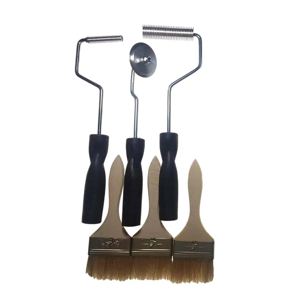 Fiberglass Laminating Roller Set Aluminum Bubble Paddle Tool for DIY Resin Coating Compaction Projects Quake