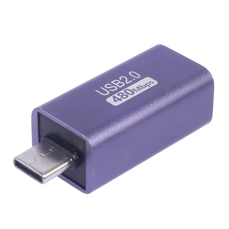 USB/USB B/Type C/Minis USB/MicroUSB Male Male Convert Connectors Support Data & Charging for Printers/Scanner K1KF Quake C mouth straight