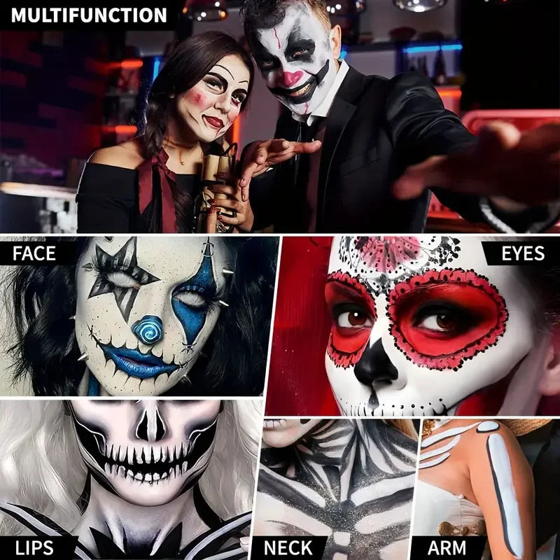 30G Water Monochromatic Face Body Painting Palette Halloween Festive Washable Face and Body Paint Makeup Costume Body Partie Quake