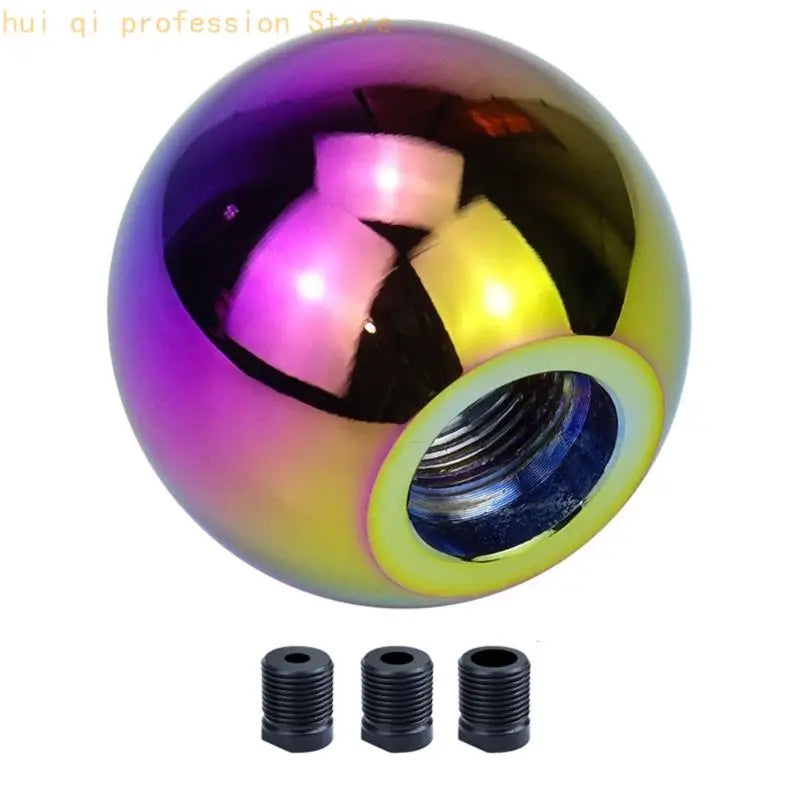 Universal Ball Shifter Knob Anodized Aluminum Ergonomic Design for Enhances Grip Easy Installation on Manual Automatic H8WE Quake color CN