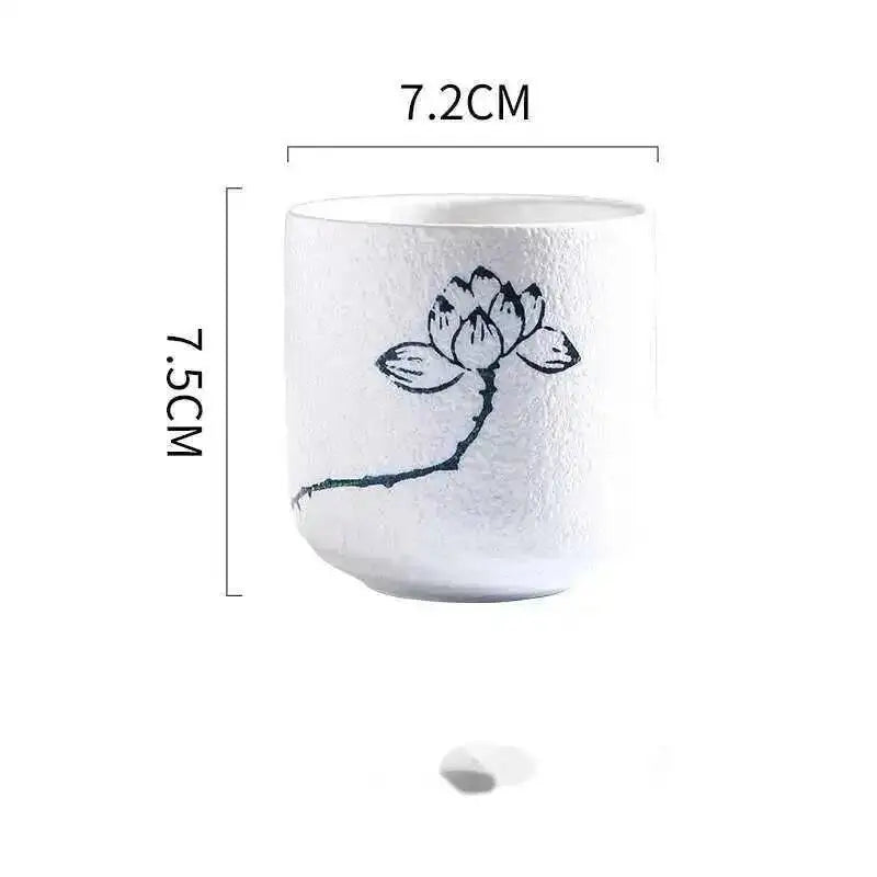 Tea Cup Japanese 200ml Coffee Mug Coarse Ceramic Originality Stackable Water Teacup Sake Wine Cups Friend Gift Quake 200ML Style 4 200ML