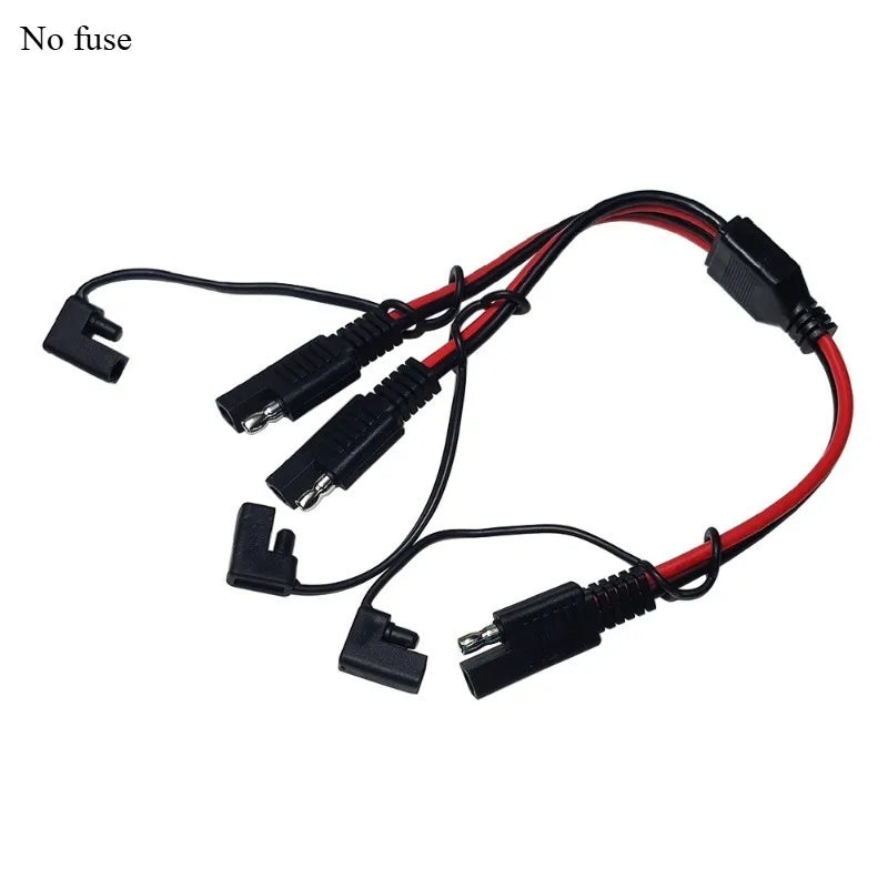 SAE Connect Disconnect Power Cable 12AWG DIY 1-4 Multi Adapter Plug Tool-free Universal Connector for Power Equipment Wiring Quake