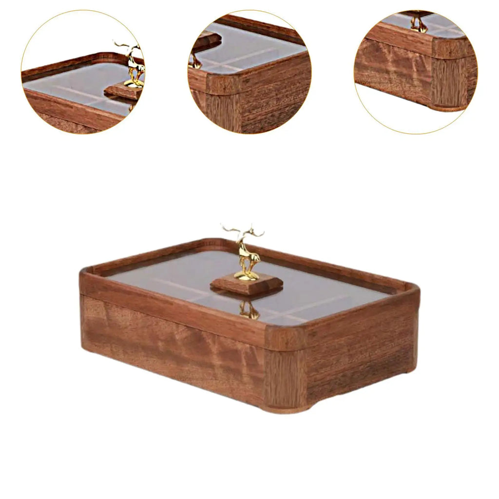 Nut and Candy Serving Tray Divided Serving Tray with Lid Veggie Tray Appetizer Platter Home Decor Dried Fruit Tray for Sweets Quake