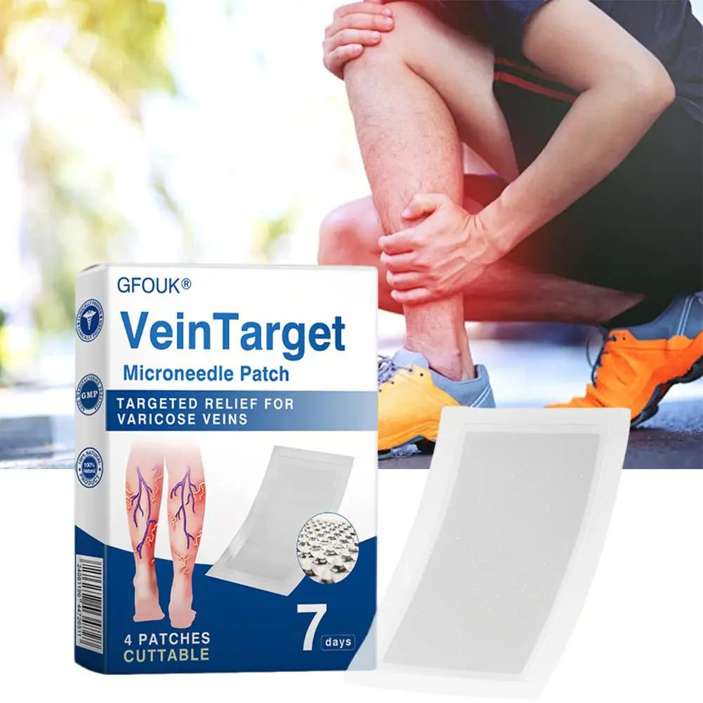 4-Piece Hydrocolloid Microneedle Patch Set with Body Care Natural Herbal Leg Care for Body Care Quake