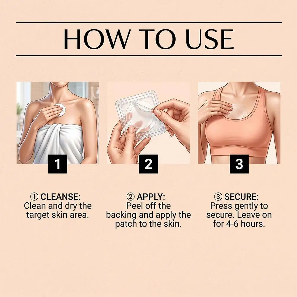 Breast Firming Microneedle Patches Hyaluronic Acid Collagen Chest Buttock Skin Care Hydrating Smoothing Patch Quake