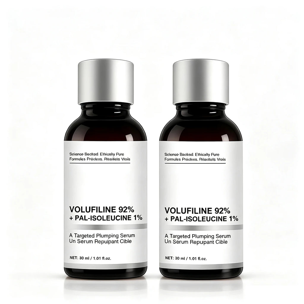 1/2PCS Volufiline Serum, Volufiline 92% + Pal-Isoleucine 1% Plumping Serum with Niacinamide Skin Radiance Boosting Facial Care Quake 30ml X2