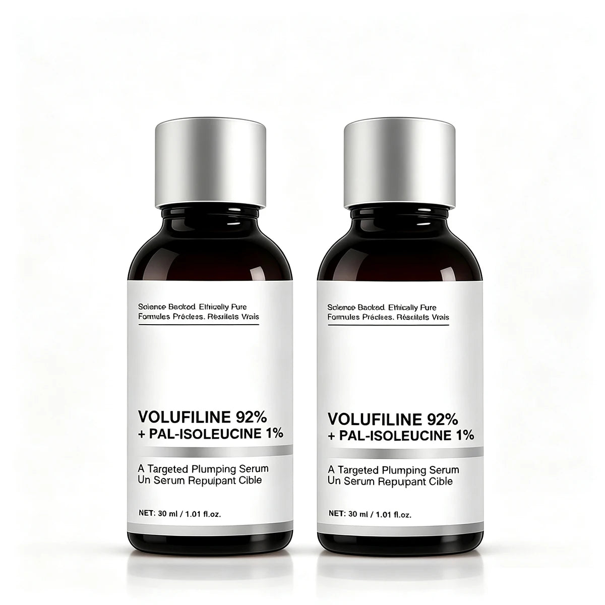 1/2PCS Volufiline Serum, Volufiline 92% + Pal-Isoleucine 1% Plumping Serum with Niacinamide Skin Radiance Boosting Facial Care Quake 30ml X2