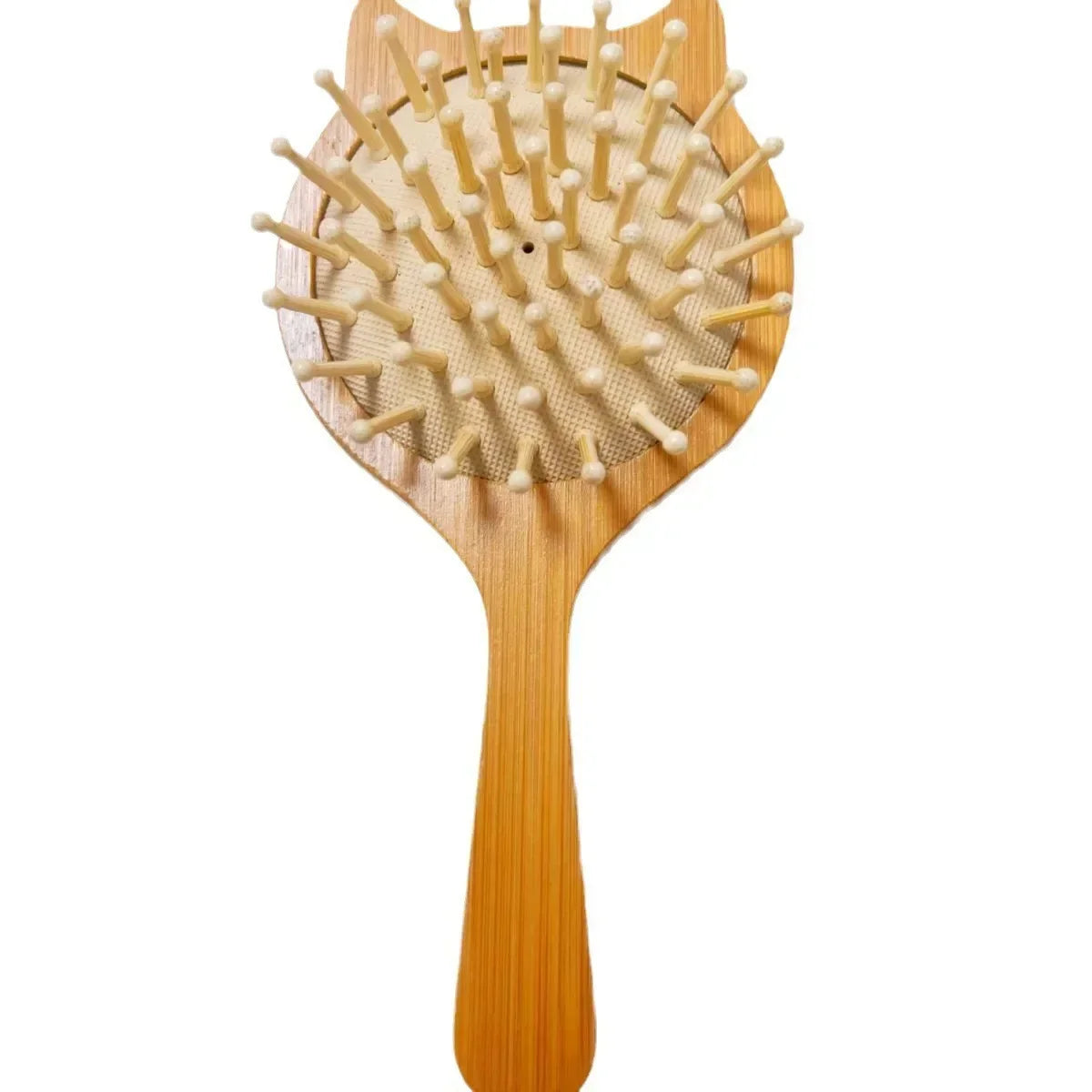 1pc Air Cushion Wood Scalp Massage Hair Comb Cute Cartoon Small Portable Combs Women Girls Bamboo Sandalwood Hair Styling Tools Quake Creamy White