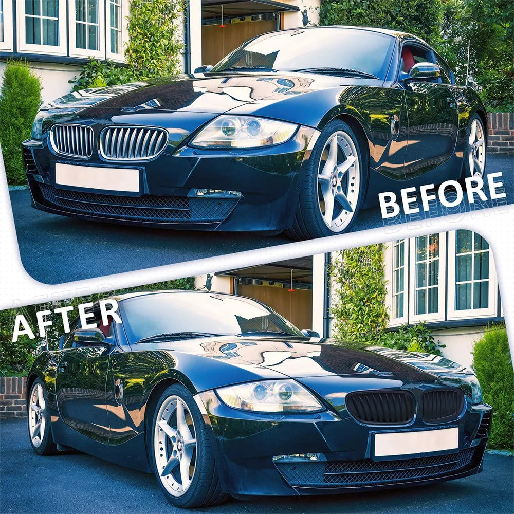For BMW Z4 E85 E86 2003–2008 2x Car ABS Grille Front Kidney Grill Single Line Style 51117117757 51117117758 Accessories Parts Quake