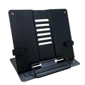 Foldable Metal Books Stand with Adjustable Reading Page Holders and Desk Support for Study, Sheet Music and Tablets K1KF Quake K1KF7YY702969-BK-B CN