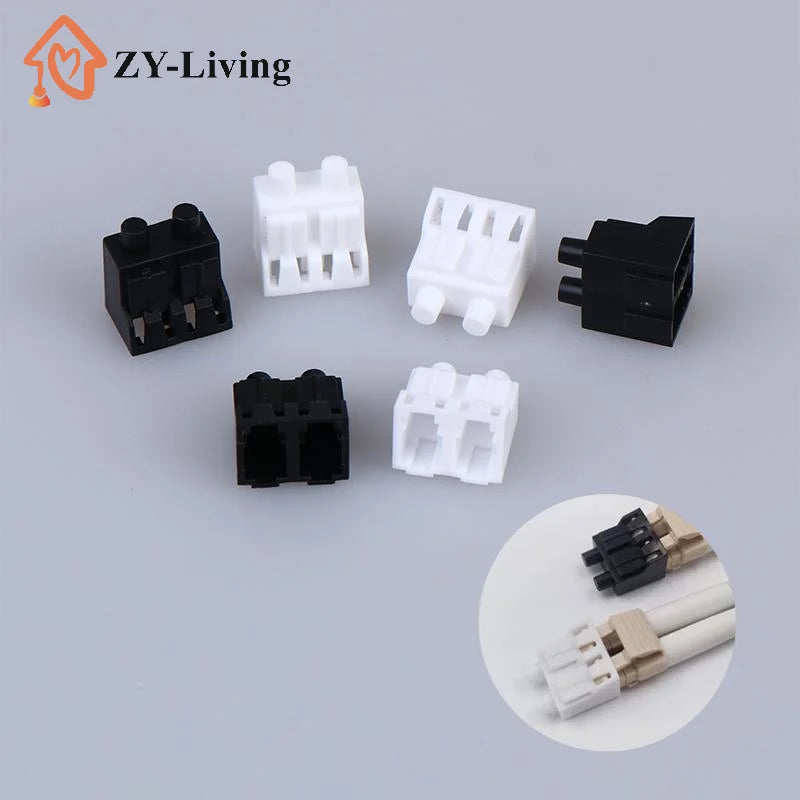 10pcs LC Duplex Fiber Optic Tool Dust Cover Connector, Dust Protective Cap For Optical Patch Cord Cable Quake