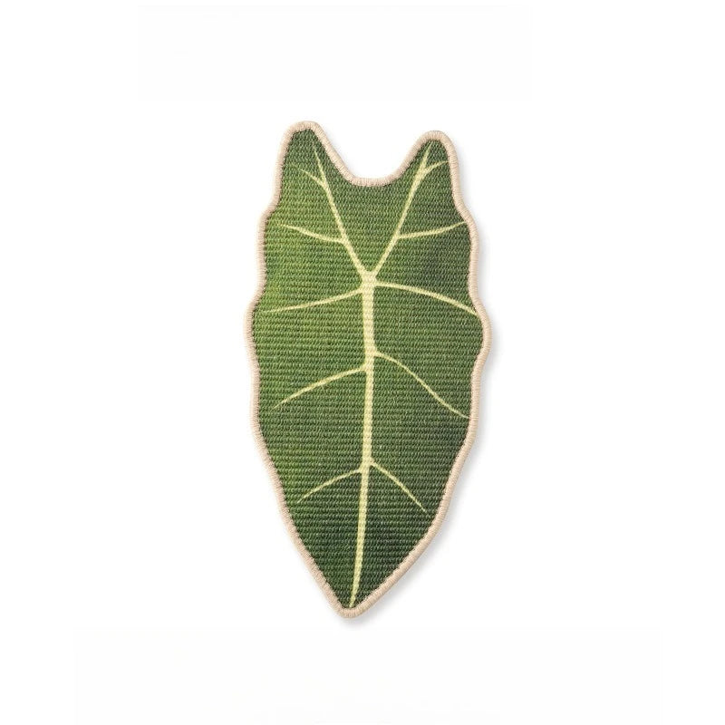 1PC Natural Sisal Leaf Shaped Cat Scratcher Wall Mountable Durable Cat Toy for Cats Grinding Claws No Scraps Falling Quake A