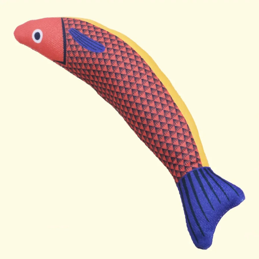 Cat Toy Contains Catnip for Self Pleasure and Relaxation 3D Simulated Fish Pillow Fish Interactive Sound Plush Toy Quake B