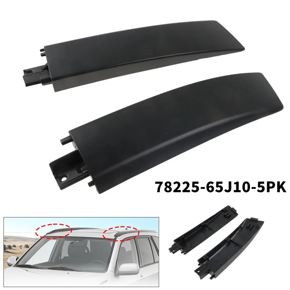 For Suzuki Grand Vitara 2006-2015 1 Pair Car Roof Rack Rail Front End Cap L&R Side Plastic Black 78225-65J10-5PK 78215-65J10-5PK Quake