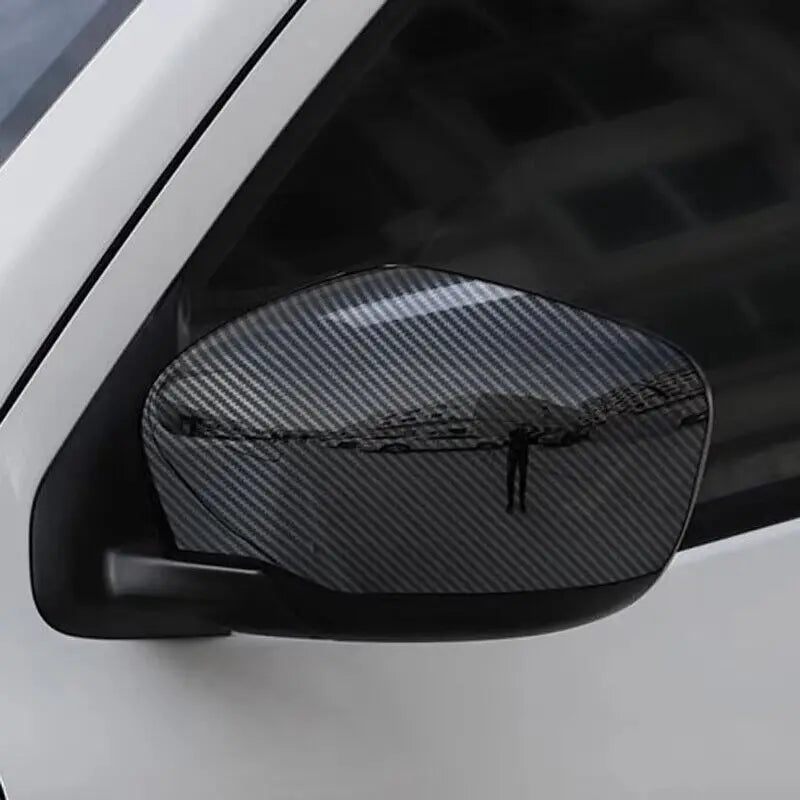 For Nissan Navara D23 NP300 2017-2019 Car Sticker Rearview Side Mirror Cover Wing Cap Exterior Door Rear View Case Trim Carbon Quake