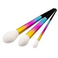 3Pcs/Lot Makeup Brushes Plastic Colorful Handle Blush Eyeshadow Foundation Makeup Brush Cosmetic Tools Kit Quake Default Title