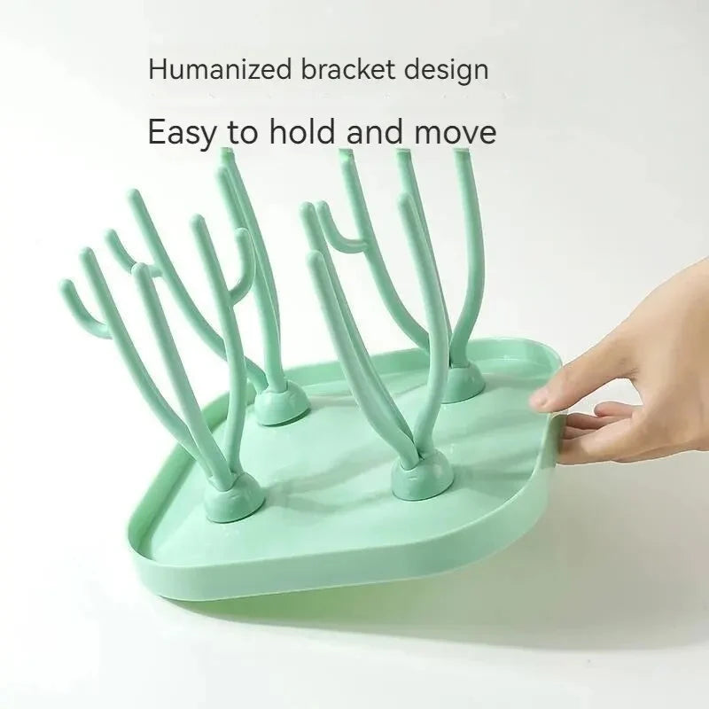 Baby Bottle Dry Rack Multi Functional Removable Pacifiers Teat Cup Cleaning Drainer Drying Drip Water Tray baby accessories Quake