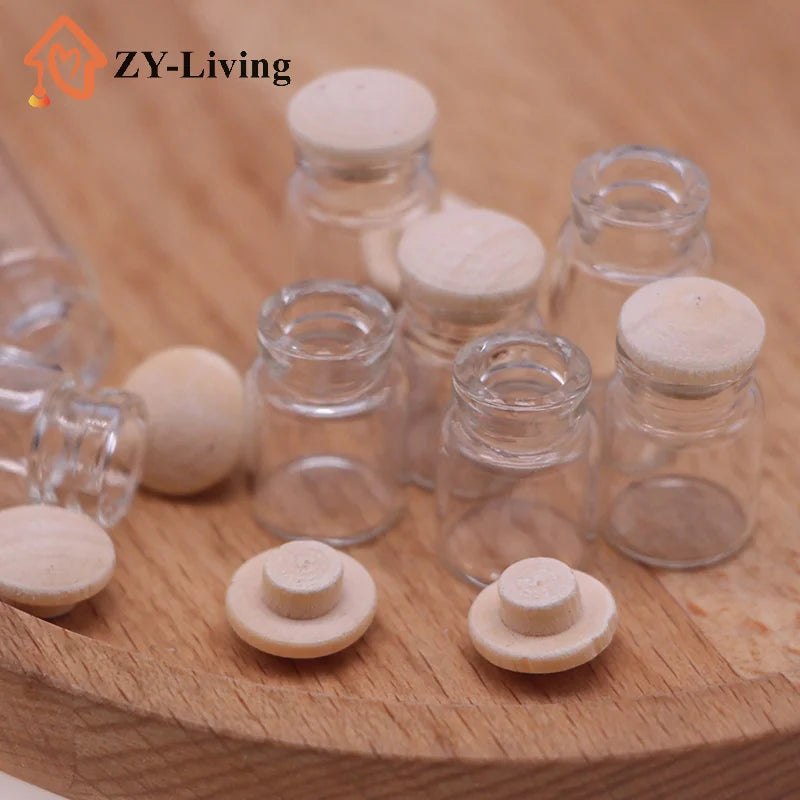 4Pcs/set Doll House Mini Candy Jar Kitchen Food Play Scene Transparent Storage Jar Quake