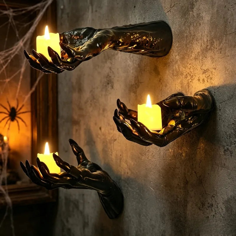 Halloween Scary Ghost Hand Prop Devil Fake Hand Desktop Ornament Ghost Festival Party Haunted House Scene Decoration Prop Quake
