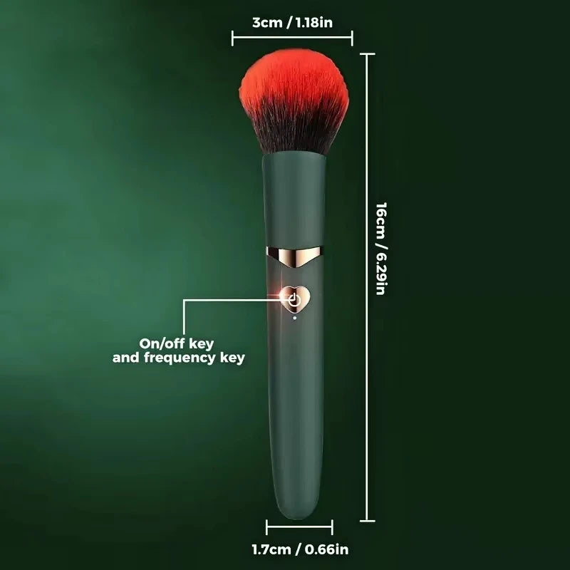 2 In 1 Electric Multi-Function Soft Fluffy Portable Foundation Brush Vibration Makeup Brush Rechargeable Detail Makeup Tools ﻿ Quake