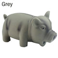 Chew Training Pets Accessories Interactive Squeak Latex Pet Chew Rubber Sound Pig Dog Chew Quake grey