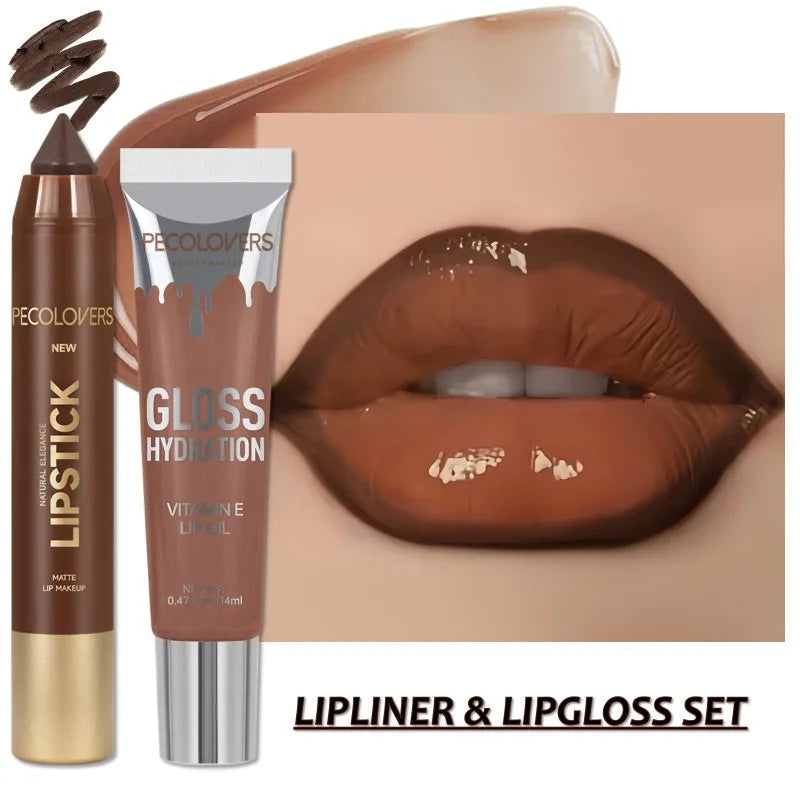 Lipstick Suit, Lip Liner with Lip Gloss, Depicts The Outline of The Lips, Naturally Moisturizes The Lips, and Lip Cosmetics Quake 01