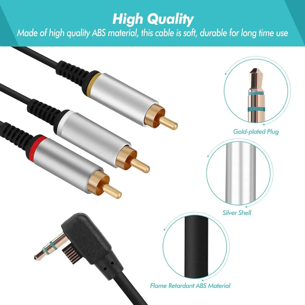 Composite HD AV TV Cable Lead Scart for PSP Slim 2000 3000 Quake