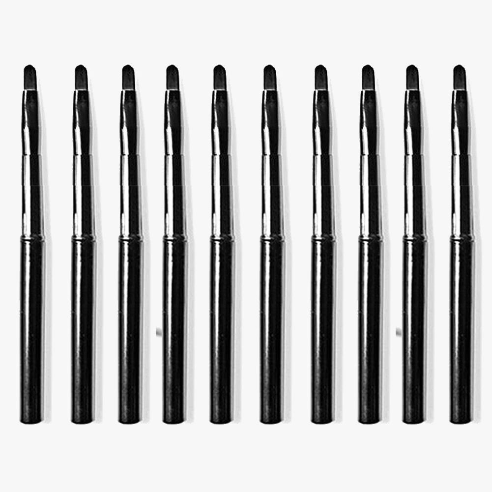 Makeup Lip Brushes Lipliner brushes Black with Cap Retractable Lipstick Brush Travel Portable lip scrub brush Gloss Makeup Brush Quake 10pcs