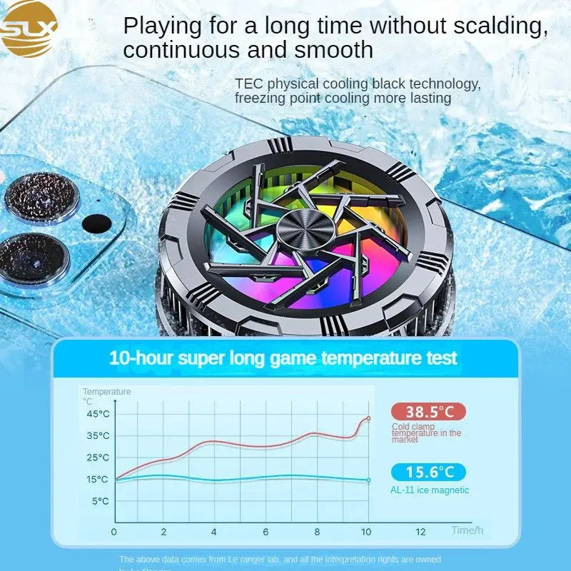 New mobile phone gaming cooler Mobile phone fan Mobile phone radiator cooling fan Quake