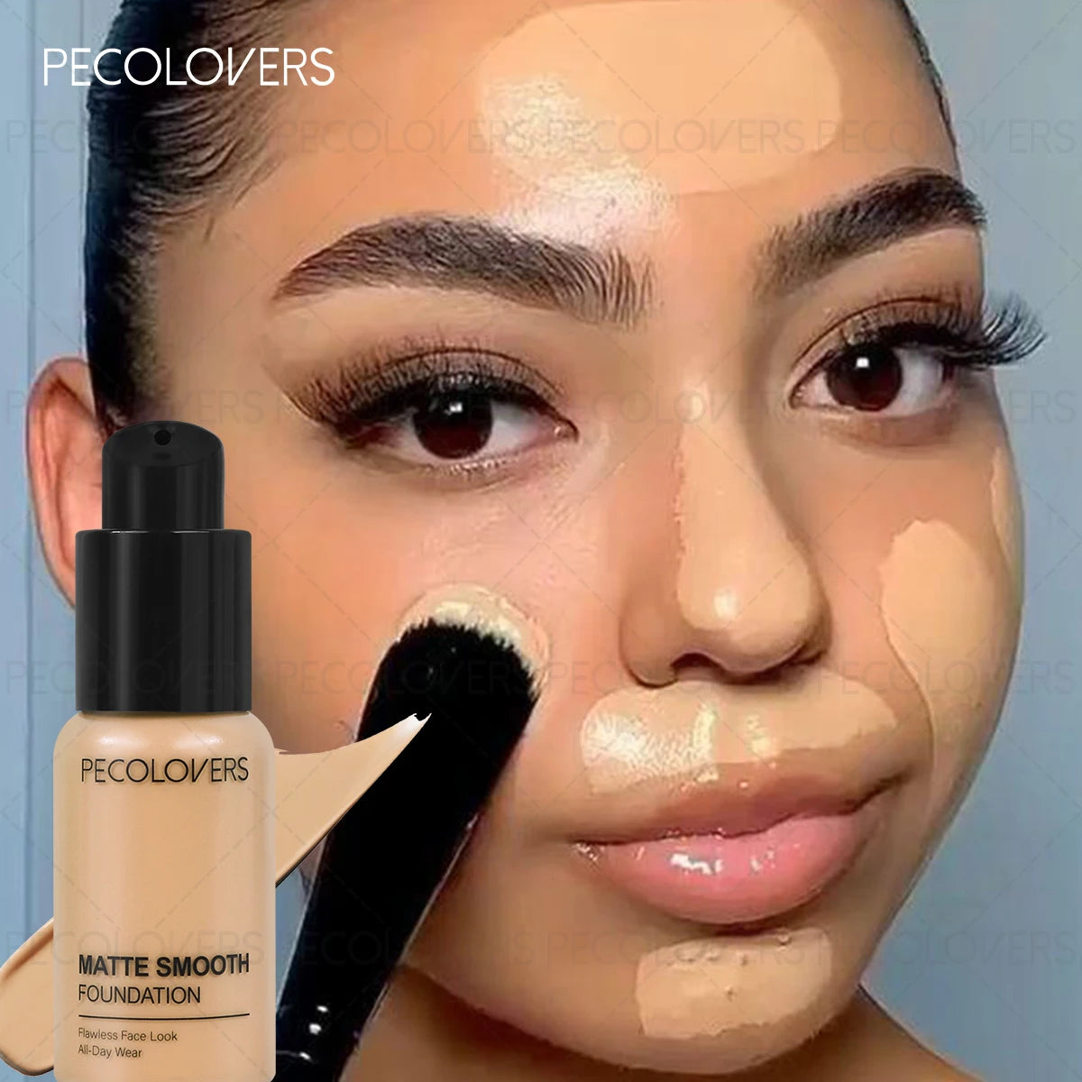 12PCS Face Set, Liquid Foundation+concealer+multiple Makeup Tools, Uniform Makeup, Waterproof and Durable, Facial Cosmetics Quake