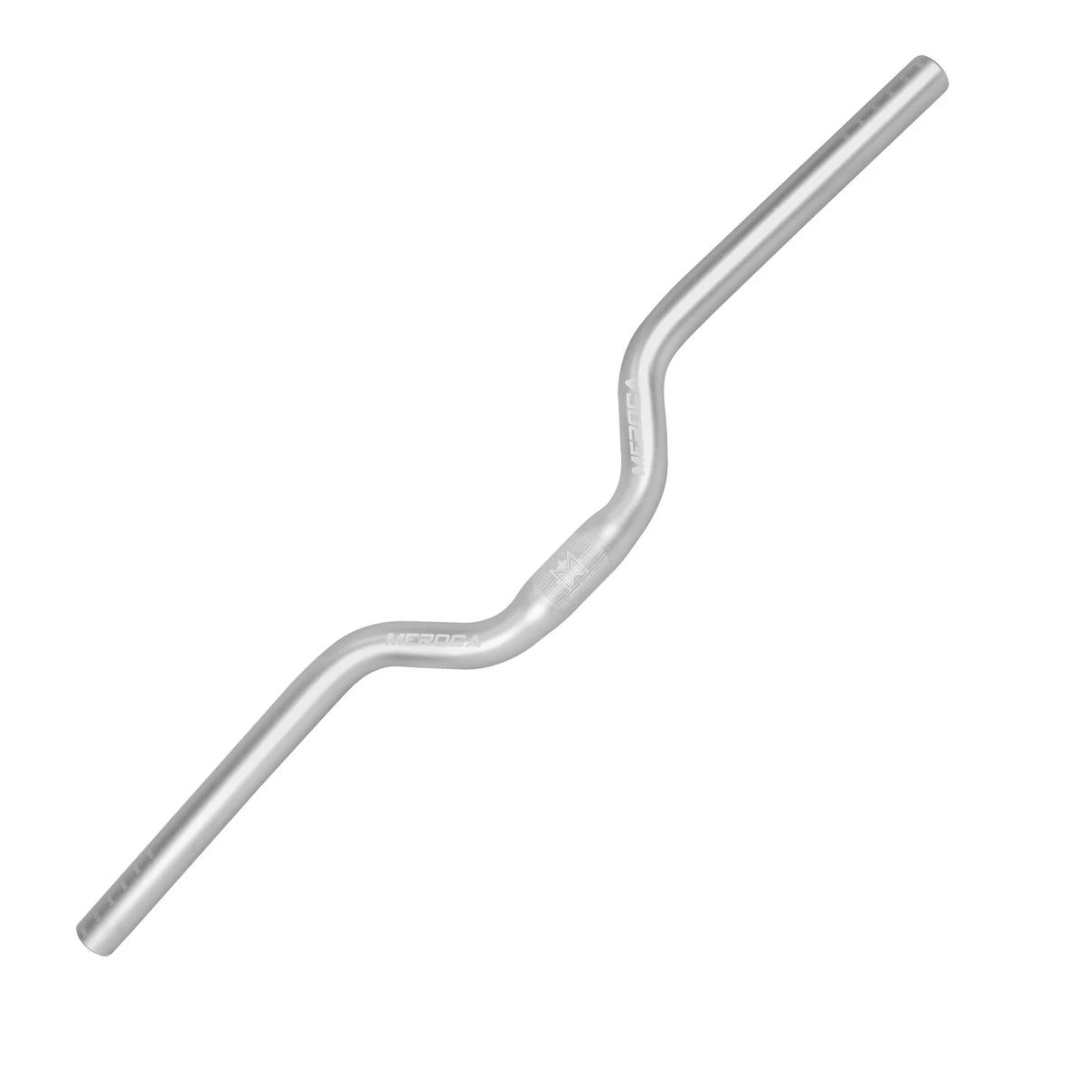 MEROCA Bike Handlebar Straight/Swallow 25.4X540/580mm Bicycle Parts Aluminum Alloy Cycling Accessories for Mountain Bikes Quake 25.4x580mm-H50Silver
