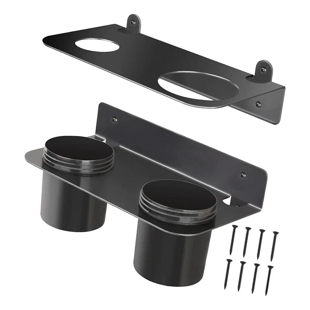 2 Pieces Oil Funnel Holder Storage Rack Easy to Install Organizer Garage Fluid Drain Portable Funnel Kit with Removable Cup Quake