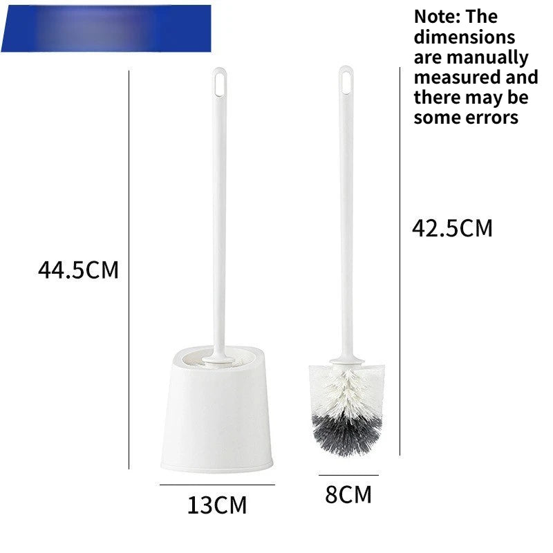 Toilet Brush with Storage Base Replaceable Head No Dead Angle Scrubber Household Cleaning Tool for Bathroom Toilet Gap Quake