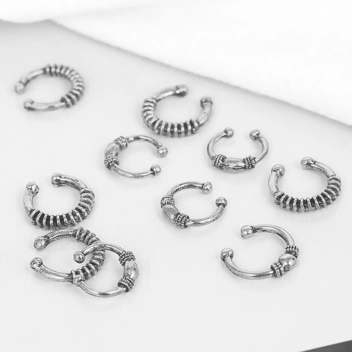 5-10pcs/set Hair Braids Tools Hair Accessories Personality DIY Pendant Coin Ring Leaves Pendant Rings Decor Braiding Hair Braids Quake 10pcs NO.28