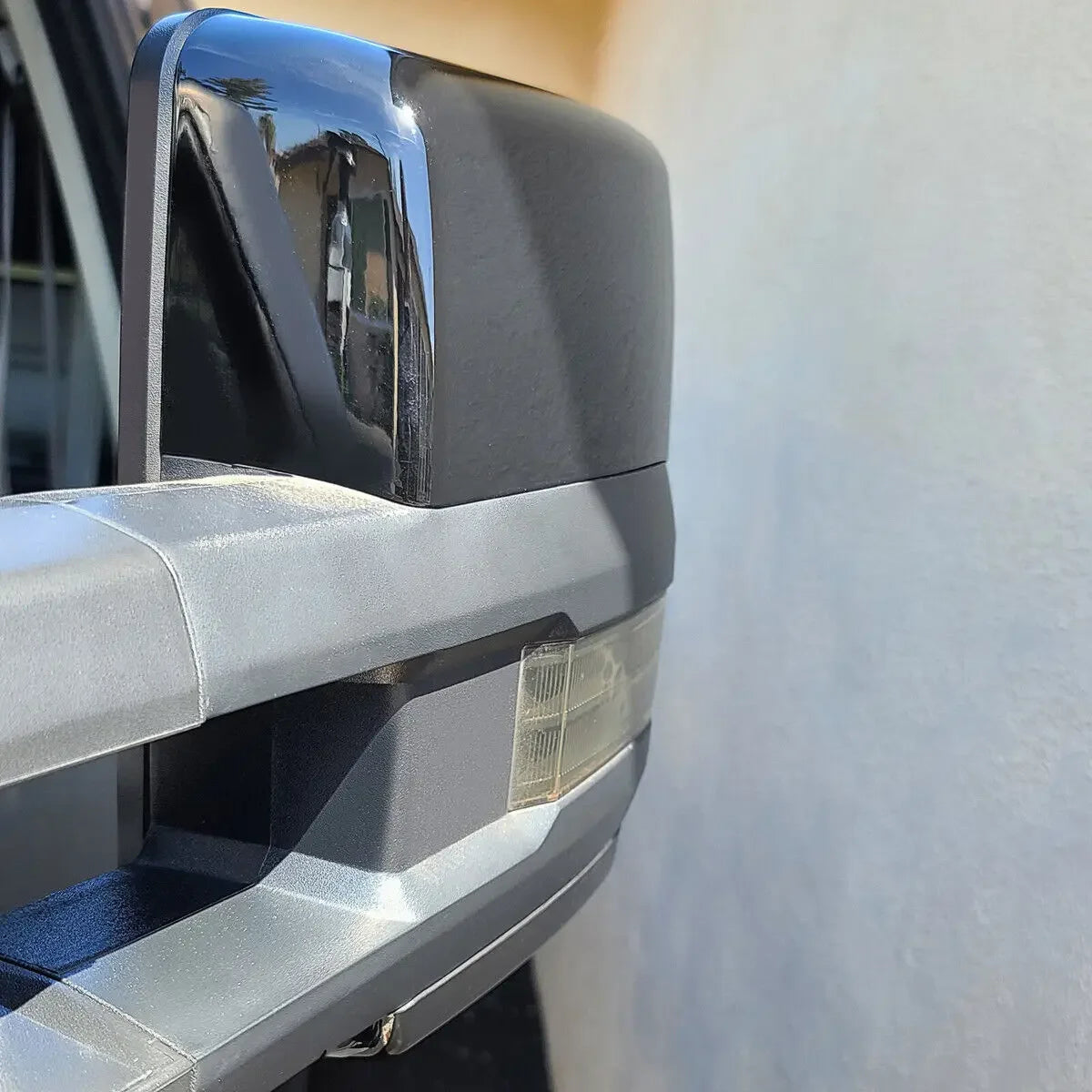 For 2014-2019 Chevy Silverado GMC Sierra Replacement Car Rearview Side Mirror Cover Wing Cap Exterior Door Case Trim Black Auto Quake