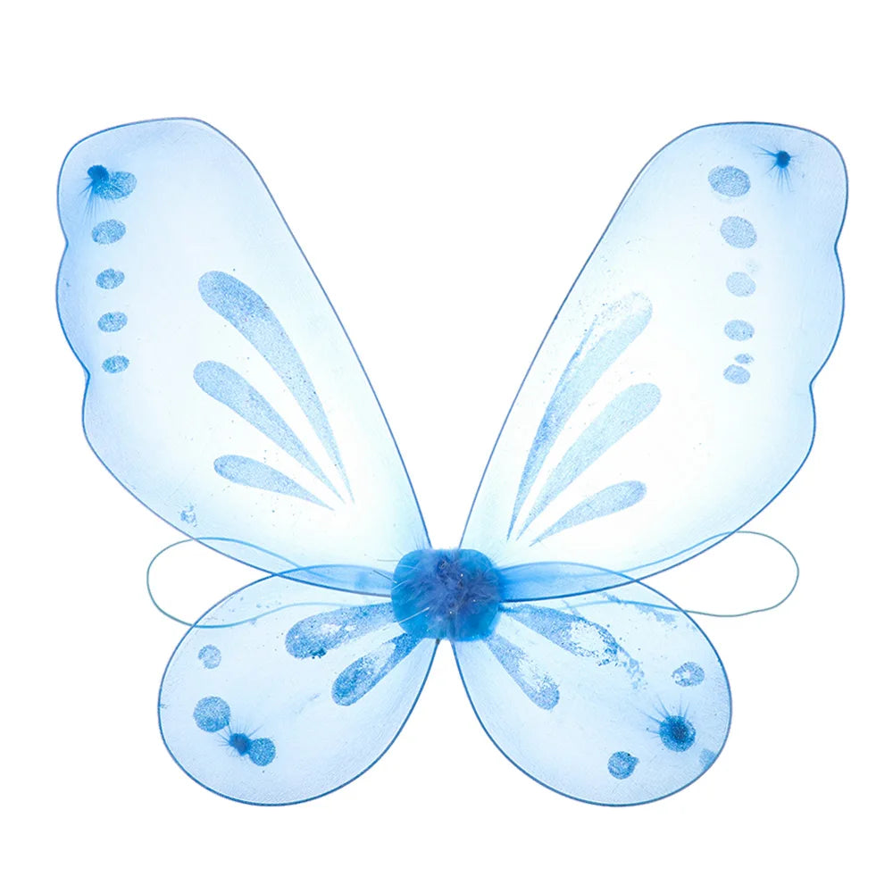 Birthday Party Favor Angel Wings for Butterfly Fairy Costume Accessories Dress-Up Wings Fairy Wings Quake blue