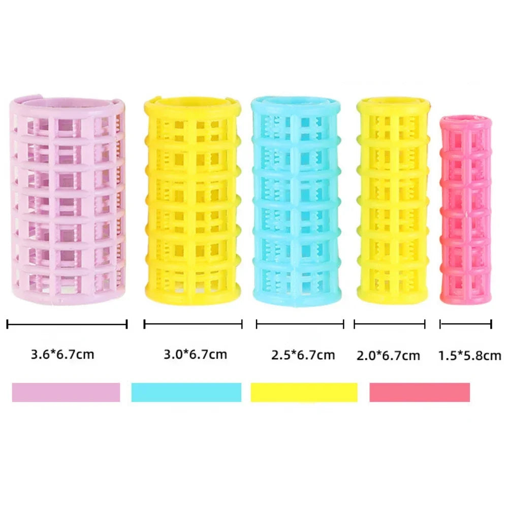 6-14pcs 5 Sizes Hairdressing Hair Curler Rollers Home Use DIY Magic Double Layer Styling Roller Roll Curler Hair Styling Tools Quake
