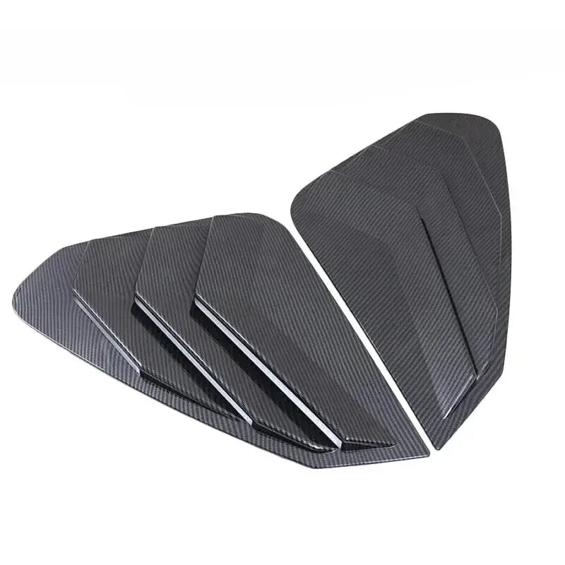 For Toyota RAV4 2019 2020 2021 2022 2023 Car Rear Louver Window Side Shutter Cover Trim Sticker Vent Scoop Carbon Fiber ABS Quake