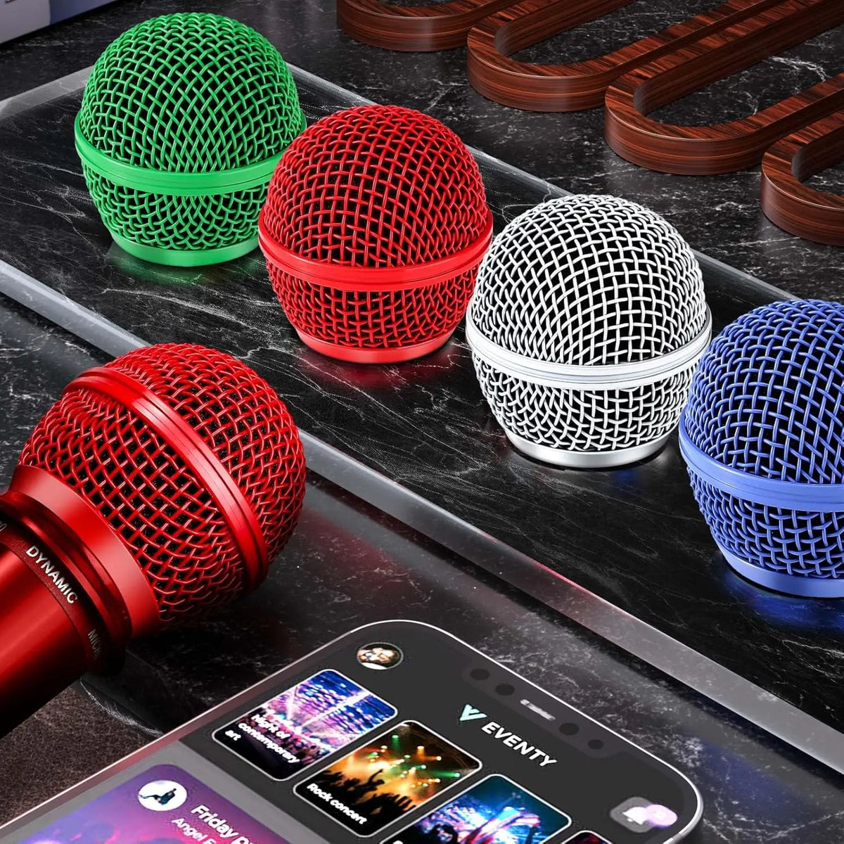 1 PC For Shure SM58 Wireless Microphone Replacement Metal Microphone Grille Replacing Professional Mic Ball Head Mesh Grilles Quake