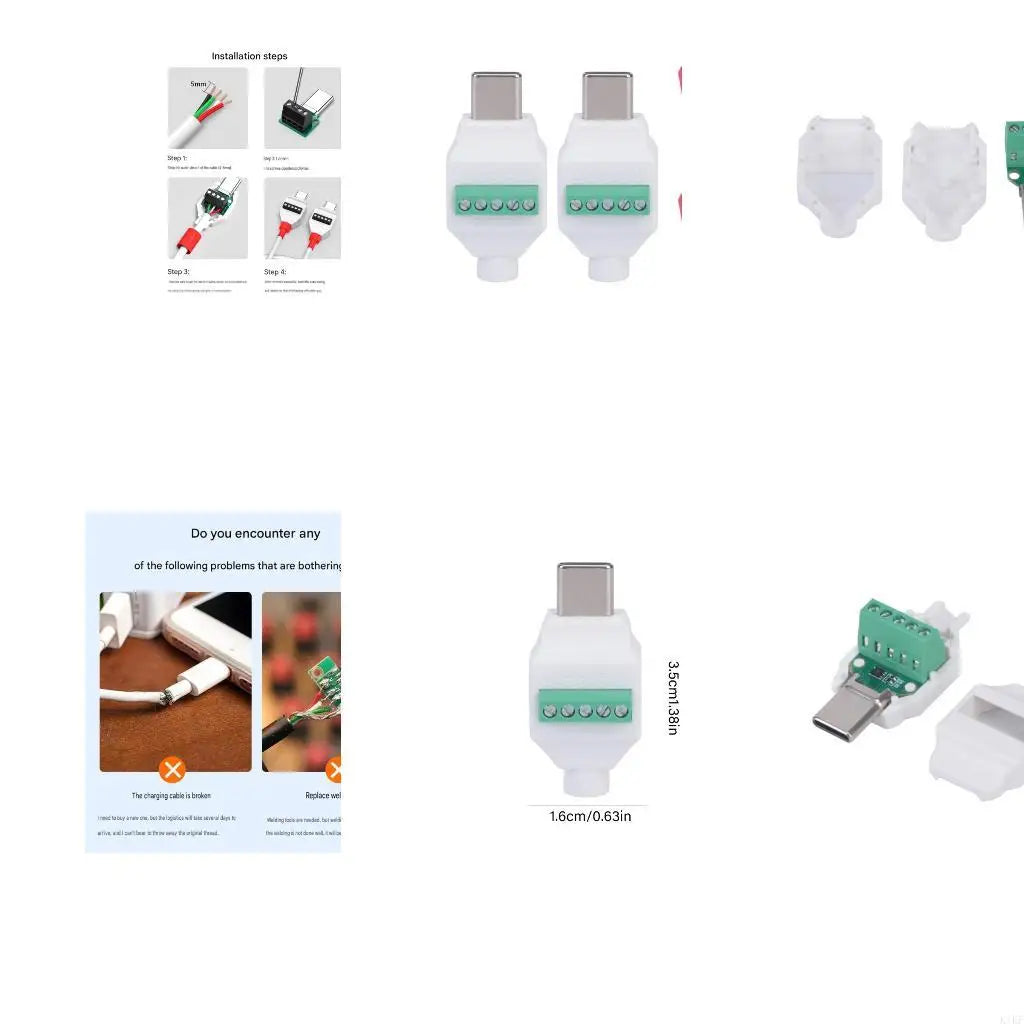 USB C 100W 5 Pin Connector For DIY Type C Charging And Data Transfer K1KF Quake CN