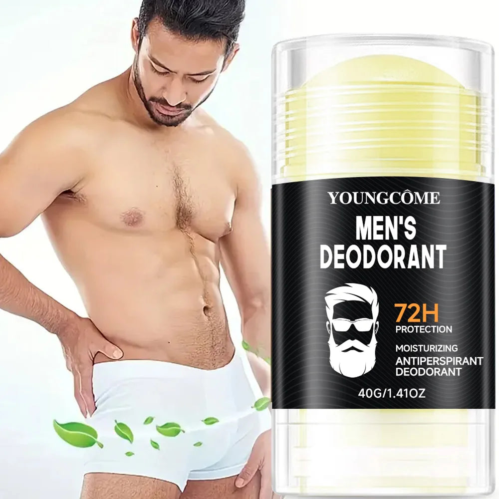 Men's 72H Deodorant Stick Anti Sweating Keep Drying Lasting Fragrance Remove Armpit Odor Underarm Refresh Sticks Fade Body Odor Quake