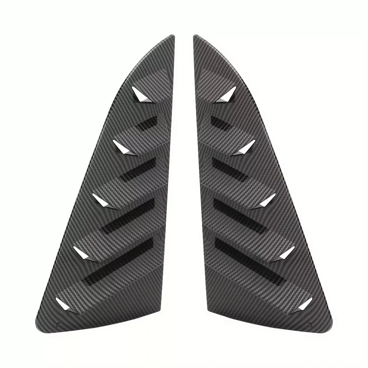 For Volkswagen VW Polo MK5 6R 6C 2011- 2017 Car Rear Louver Window Side Shutter Cover Trim Sticker Vent Scoop ABS Carbon Fiber Quake Carbon