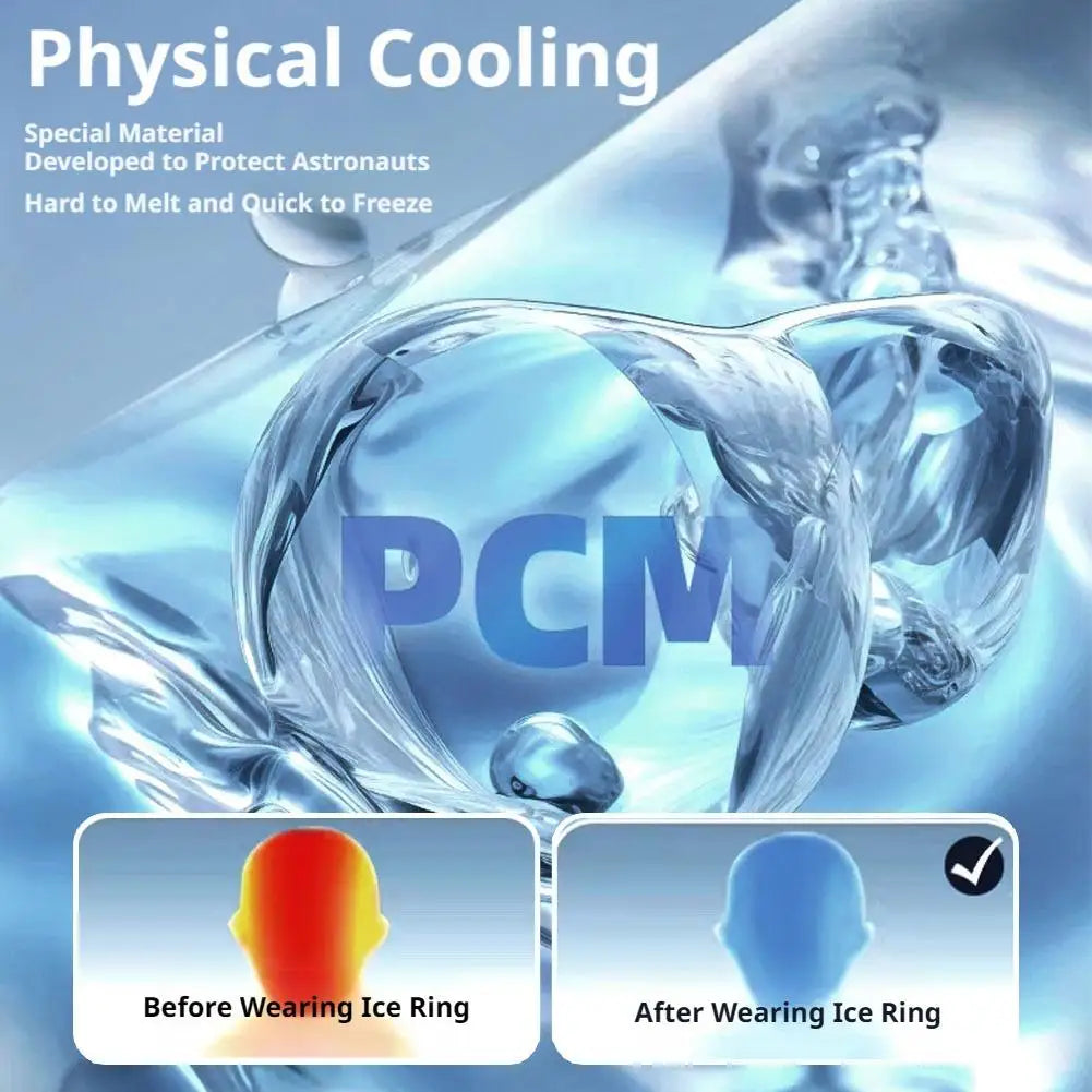 New Summer PCM Ice Neck Ring Hanging Cooling Collar Outdoor Portable Heat Relief TPU Soft Long Lasting Cool Essential Quake
