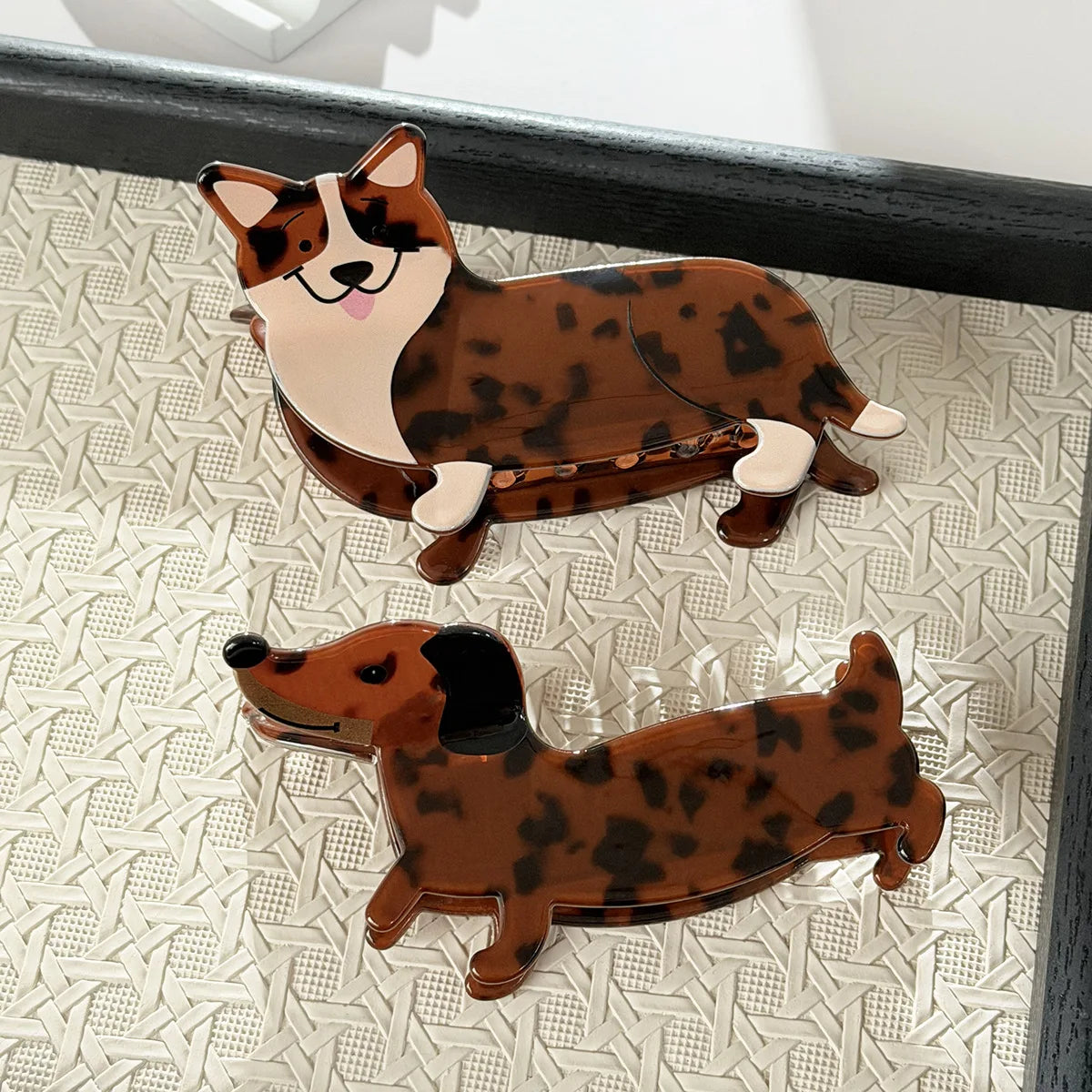 Playful Puppy Hair Claw Cute Animal Ponytail Clip Dachshund Corgi Bac Head Updo Shark Clip Women Girls Hair Styling Accessories Quake